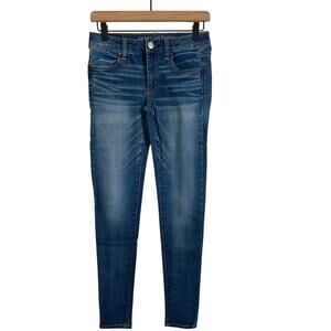 American Eagle Outfitters Blue Denim Jeggings - Size 4 Long  Stretch